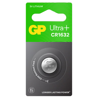 compare product GP CR1632 Ultra Plus 3V Lithium Coin Cell Battery