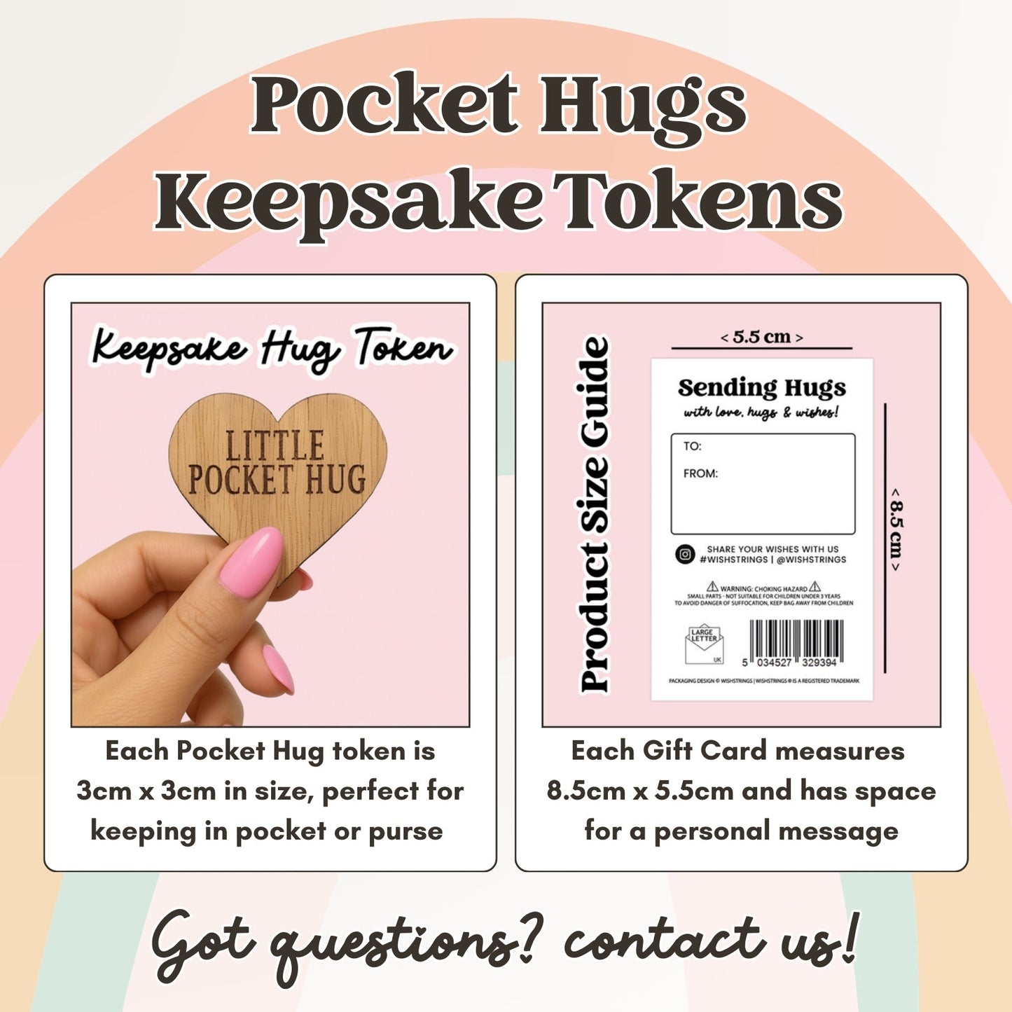 Pocket Hug - Sending You a Magical Hug, Fairy Tale Theme Design | Enchanting Gift for Positivity & Support | Keepsake Token for Sending Hugs, Love & a Magical Pick-Me-Up