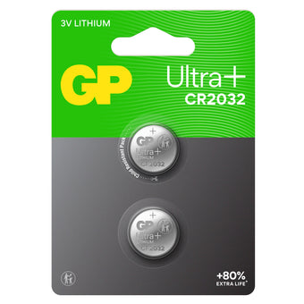 compare product GP CR2032 Ultra Plus 3V Lithium Coin Cell Batteries - Pack of 2