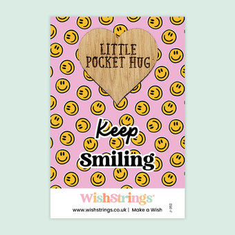 compare product Pocket Hug - Keep Smiling | Uplifting Gift for Positivity & Support | Keepsake Token for Sending Hugs, Love & a Thoughtful Pick-Me-Up