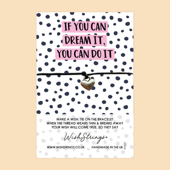 compare product SALE - WishStrings Wish Bracelet – Inspirational Quote Jewelry | Polkadot Gift Card | Friendship Gift