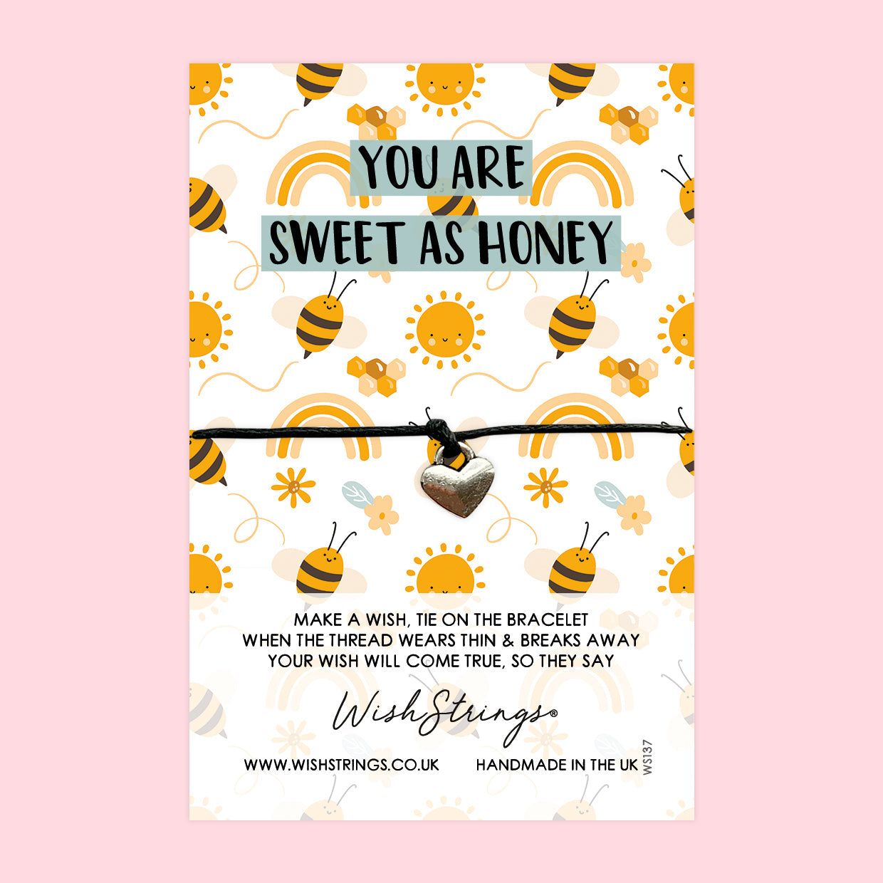 SALE - WishStrings Wish Bracelet – Warm Hearted Jewelry | Sweet As Honey Celebration Gift Card