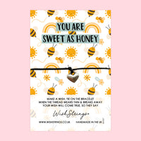 SALE - WishStrings Wish Bracelet – Warm Hearted Jewelry | Sweet As Honey Celebration Gift Card