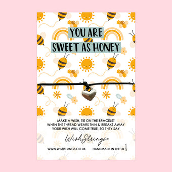 compare product SALE - WishStrings Wish Bracelet – Warm Hearted Jewelry | Sweet As Honey Celebration Gift Card
