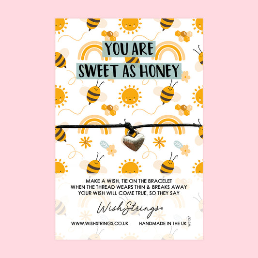 SALE - WishStrings Wish Bracelet – Warm Hearted Jewelry | Sweet As Honey Celebration Gift Card