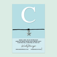 SALE - Letter C Wish Bracelet – Personalized Initial Jewelry Gift | Birthday Card Included