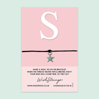 compare product SALE - Letter Wish Bracelet – Personalized Initial Bracelet | Meaningful Keepsake Gift with Gift Card